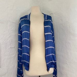 ACACIA SWIMWEAR SILK BOMBER in Pacific Tides